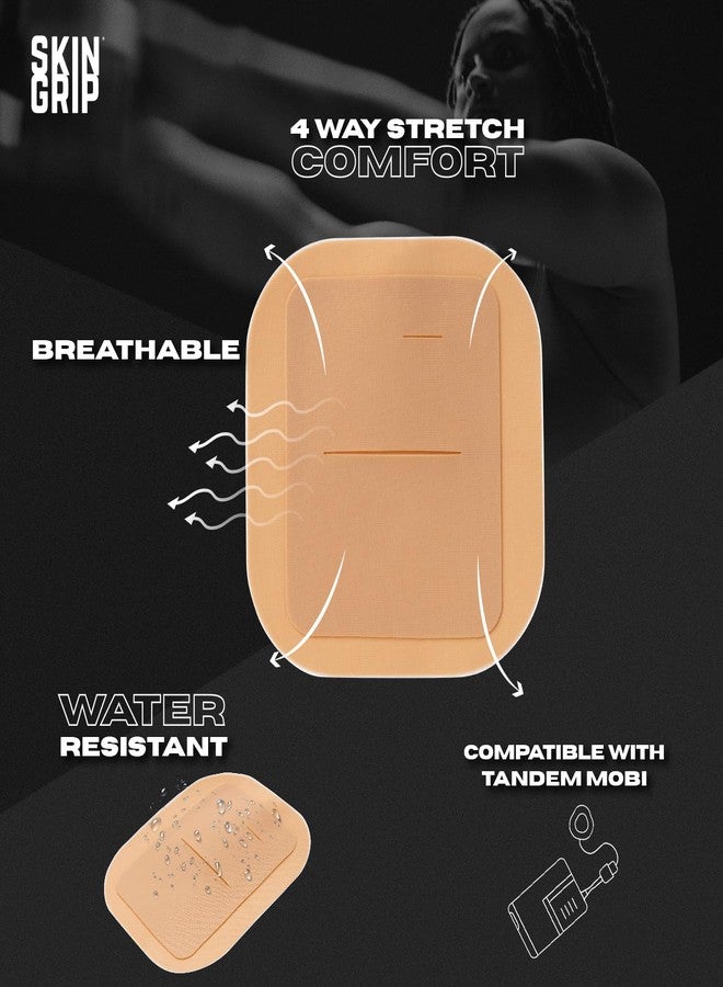 Skin Grip Tandem Mobi Adhesive Pocket Patch with Cutout – 5 Pack – Waterproof & Sweatproof Pocket Case, Replaces Original Patch, Lasts 6+ Days, Skin-Friendly, (Tan) - Image 2